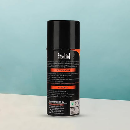 Steelbird Helmet Interior Foam Cleaner Anti Bacterial Spray, Deep Cleaning For Helmet Interior, Protects From Hair Loss- 150 Ml, Black