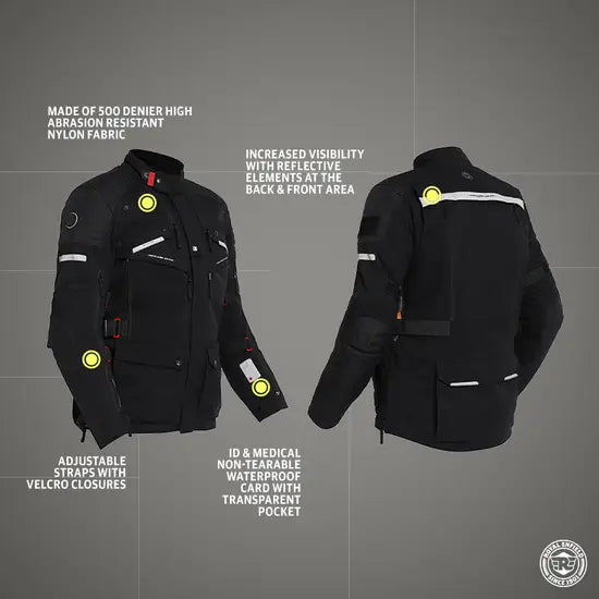 NIRVIK V2 RIDING JACKET - BLACK