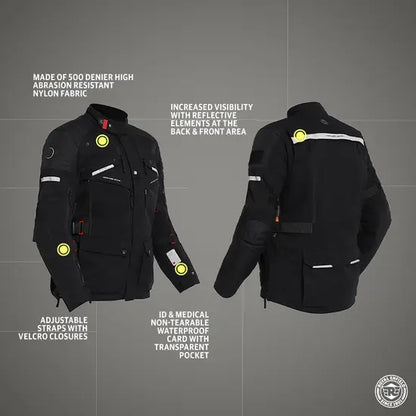 NIRVIK V2 RIDING JACKET - BLACK