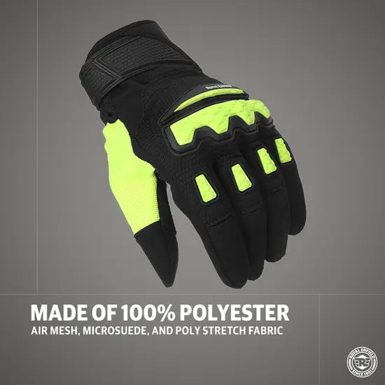 ROYAL ENFIELD URBAN HUSTLER V2 GLOVES - NEON GREEN