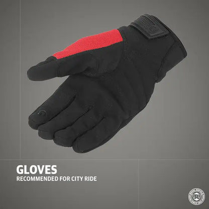 ROYAL ENFIELD URBAN HUSTLER V2 GLOVES -RED