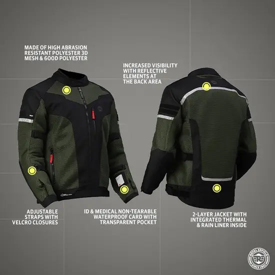 WINDFARER V2 RIDING JACKET - GREEN